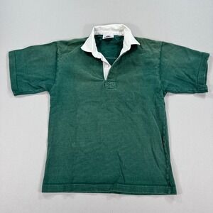 Barbarian Rugby Polo Shirt Men's Small Green Collared Made In Canada